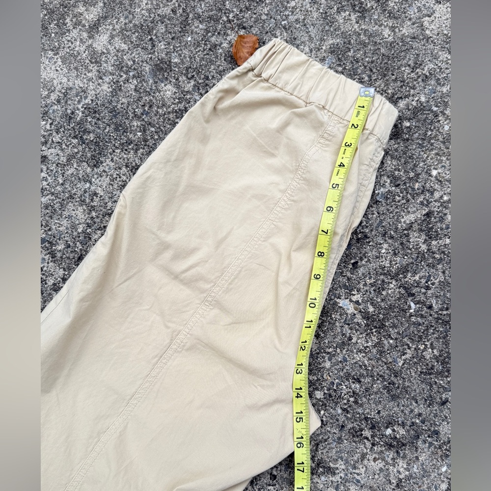 GANNI Washed Canvas Elasticated Curve Pants in Pale Khaki size 38 - Picture 11 of 12